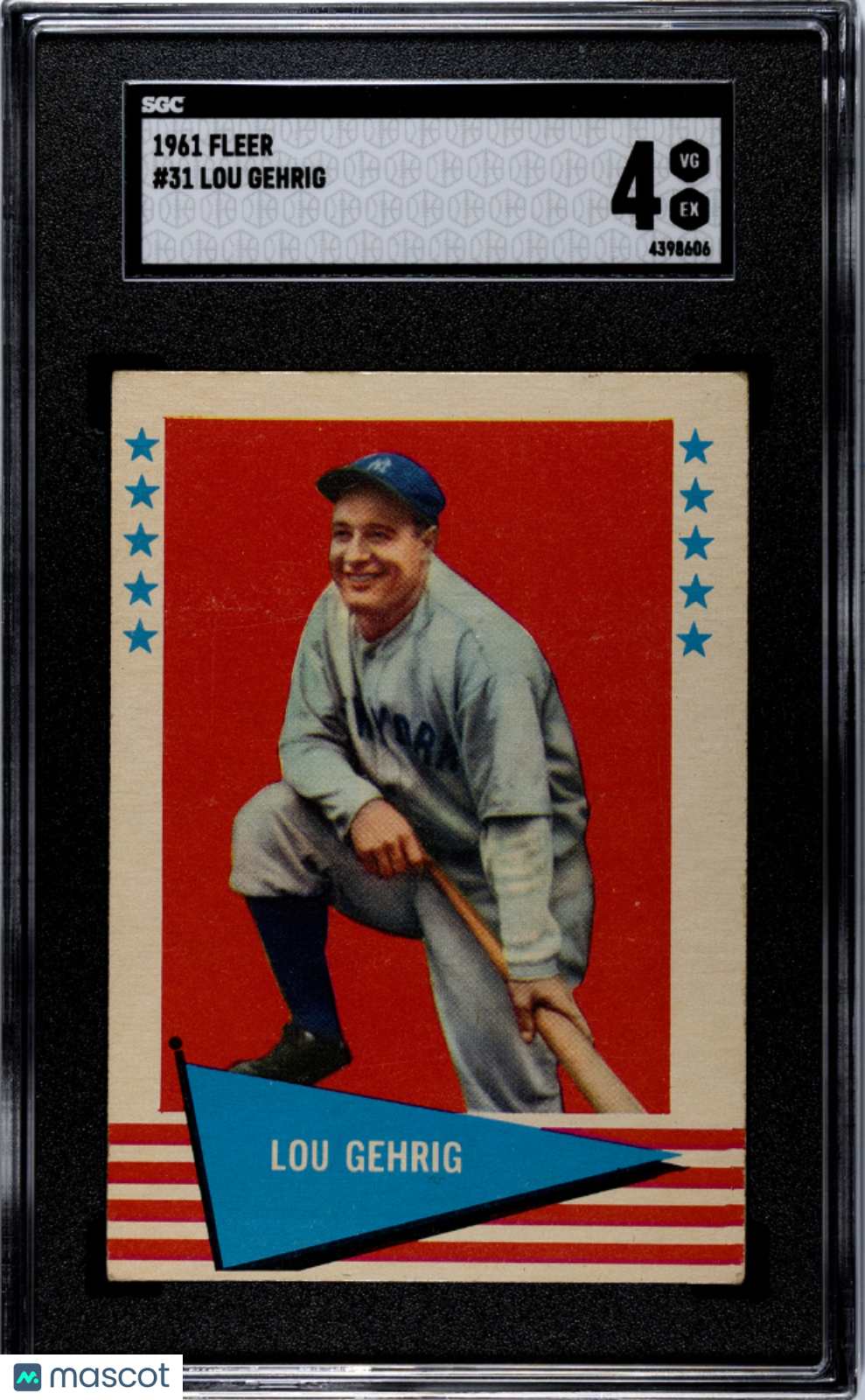 1961 Fleer Lou Gehrig #31 SGC 4