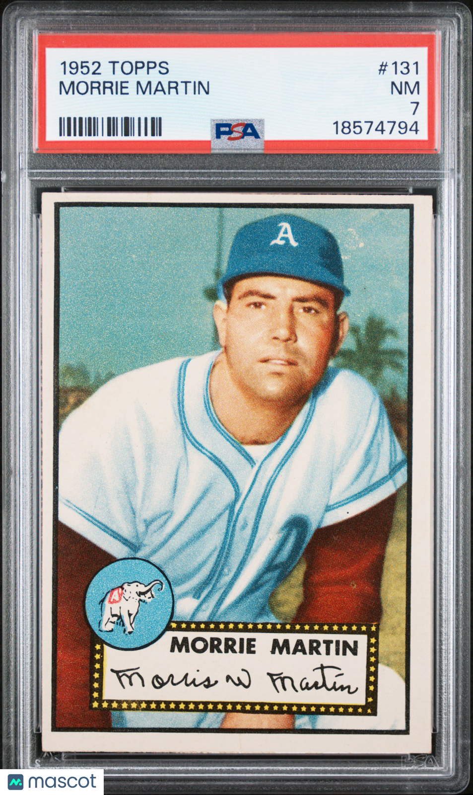 1952 Topps Morrie Martin #131 PSA 7