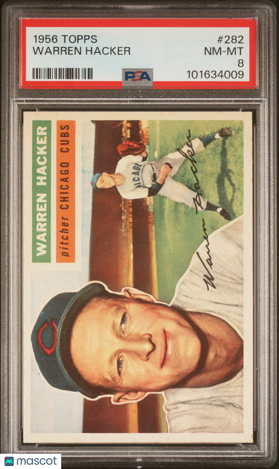 1956 Topps Warren Hacker #282 PSA 8