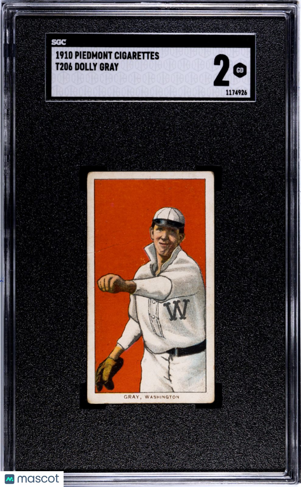 1910 Piedmont Cigarettes (T206) Dolly Gray SGC 2
