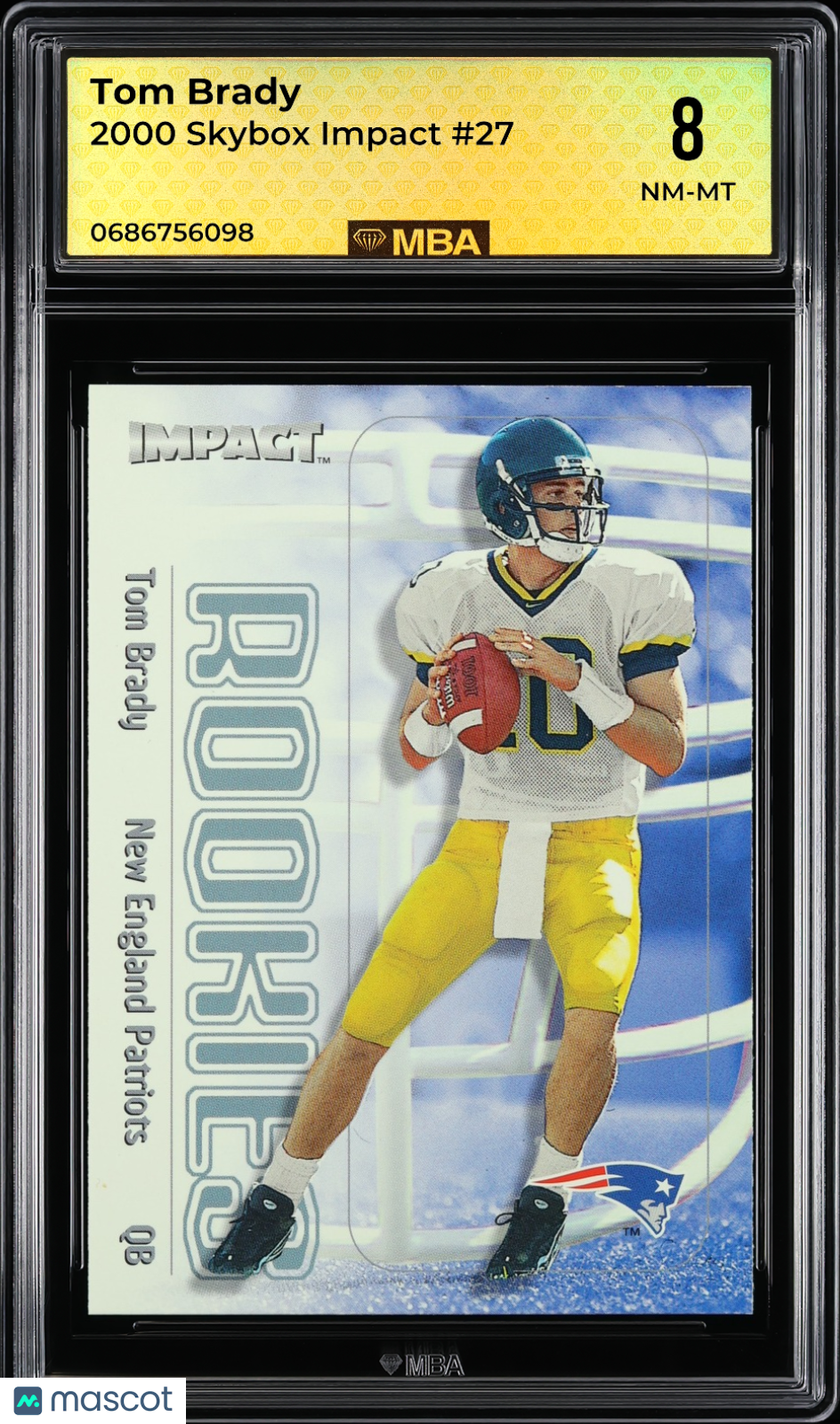2000 Skybox Impact Tom Brady #27 MBA 8 RC