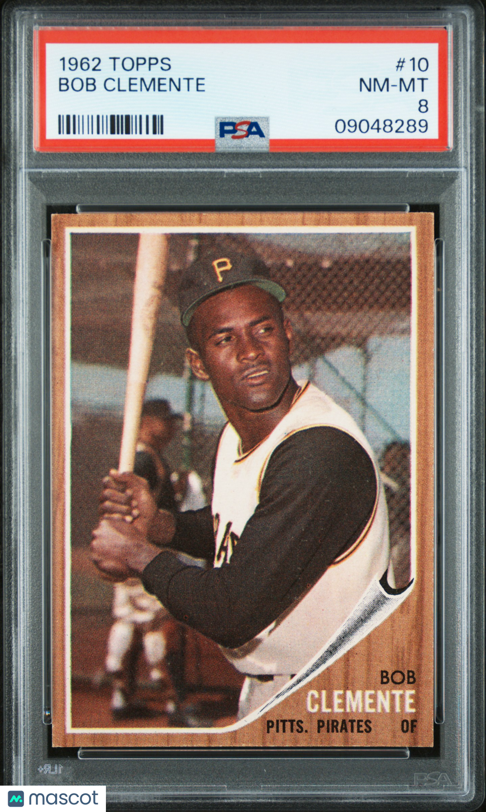 1962 Topps Bob Clemente #10 PSA 8