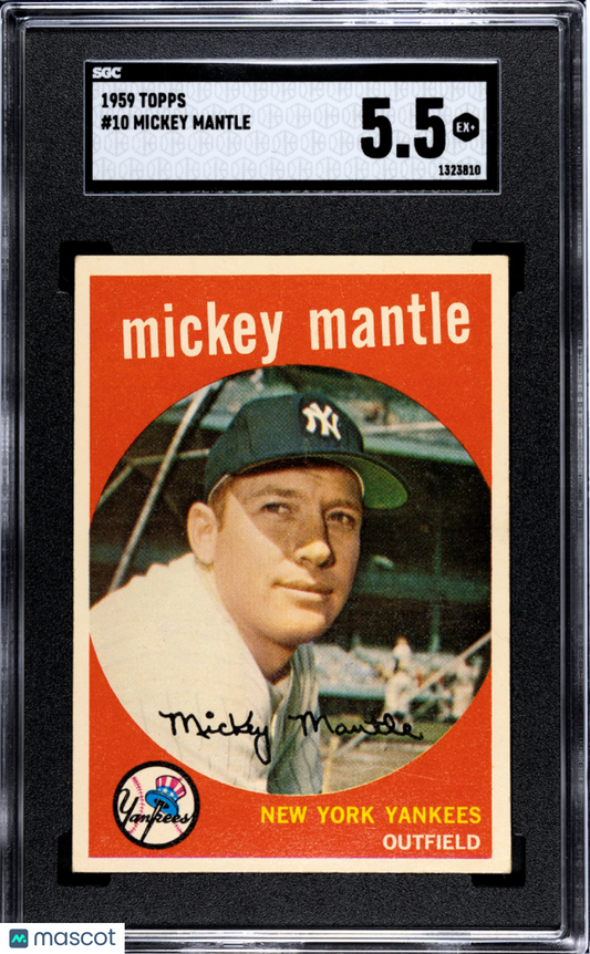 1959 Topps Mickey Mantle #10 SGC 5.5