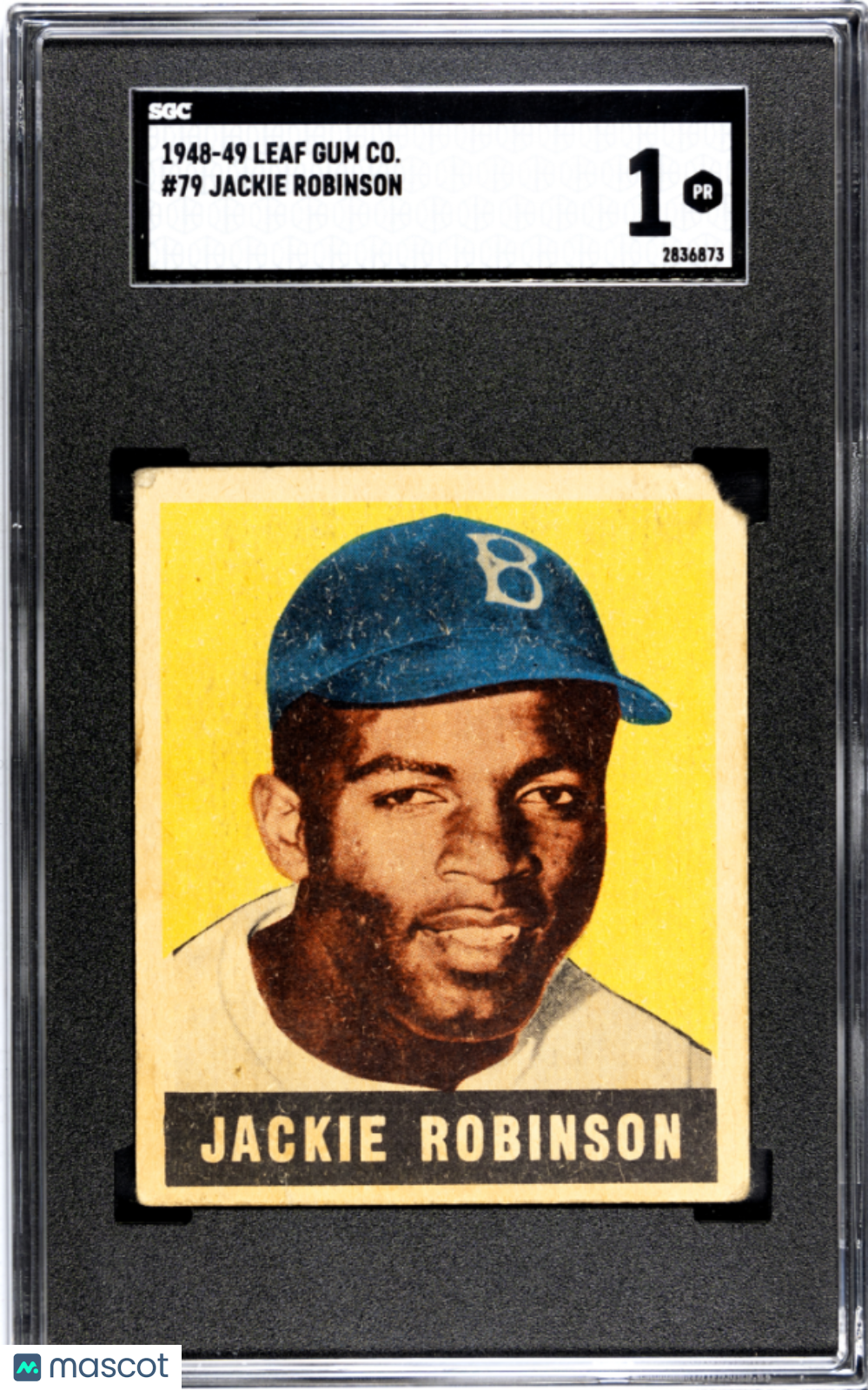 1948 Leaf Gum Co. Jackie Robinson #79 SGC 1