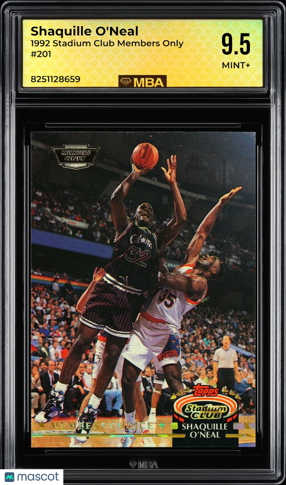 1992 Stadium Club Shaquille O'Neal #201 Members Only MBA 9.5