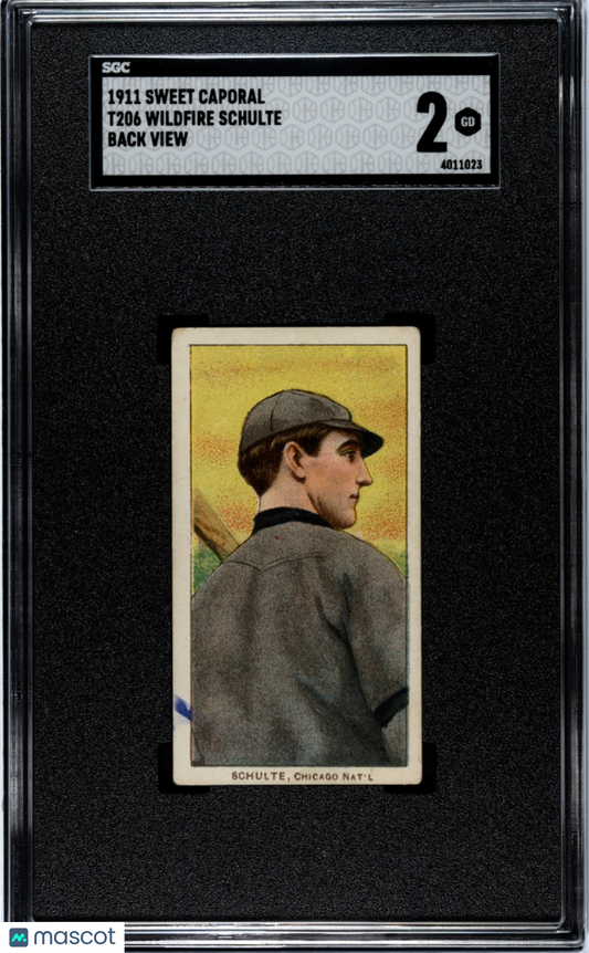 1911 Sweet Caporal (T206) Wildfire Schulte Back View SGC 2