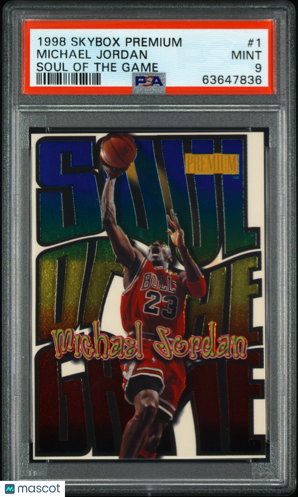 1998 Skybox Premium Soul Of The Game Michael Jordan #1 PSA 9