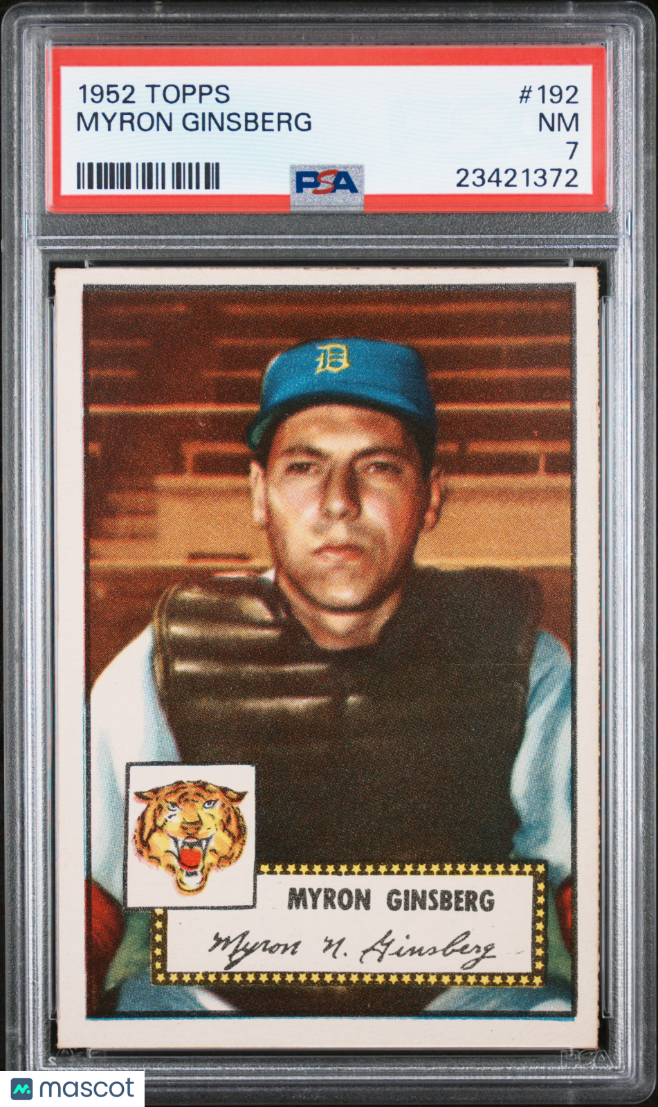 1952 Topps Myron Ginsberg #192 PSA 7
