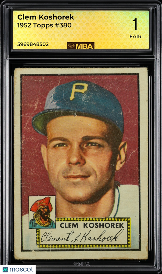 1952 Topps Clem Koshorek #380 MBA 1