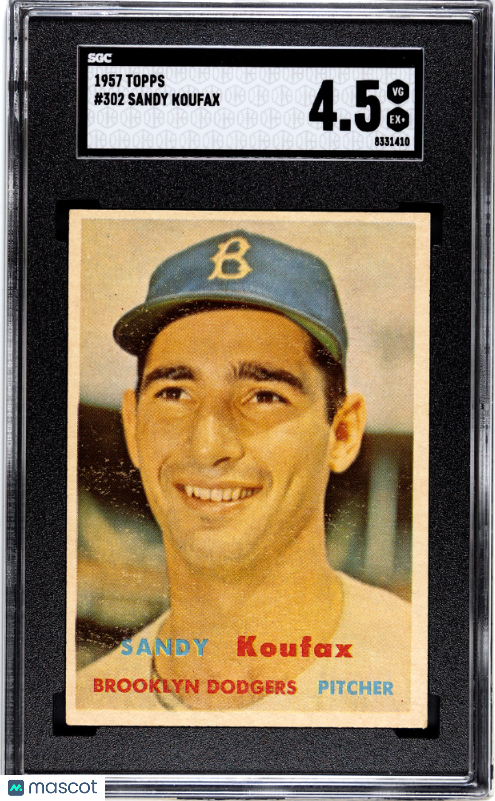 1957 Topps Sandy Koufax #302 SGC 4.5