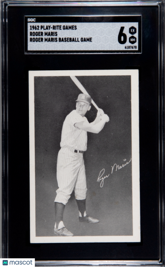 1962 Play-Rite Games Roger Maris Roger Maris Baseball SGC 6