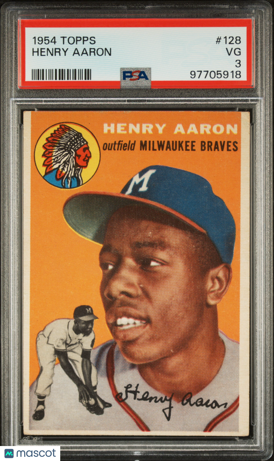 1954 Topps Henry Aaron #128 PSA 3
