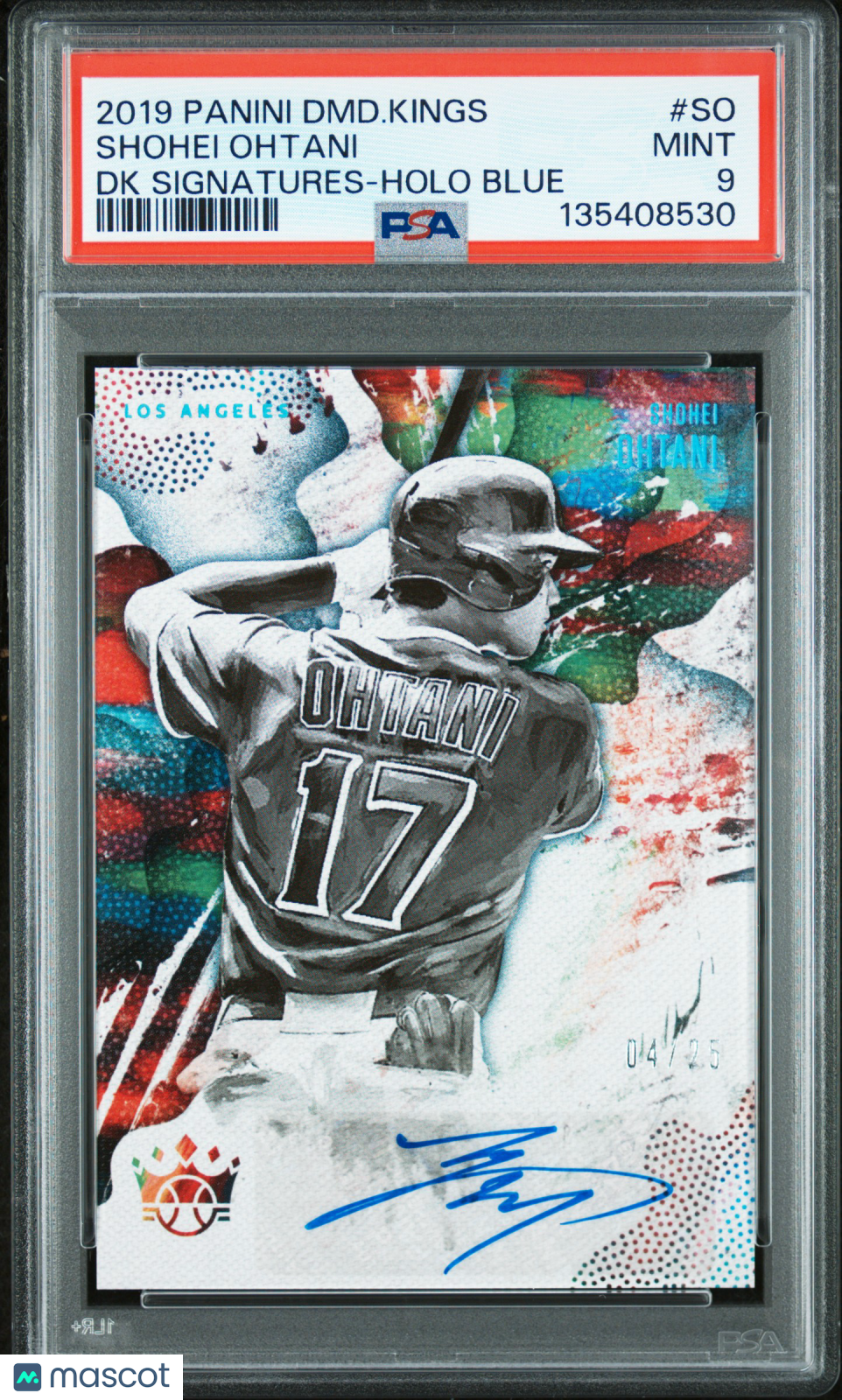 2019 Panini Diamond Kings DK Signatures Shohei Ohtani #SO Holo Blue PSA 9