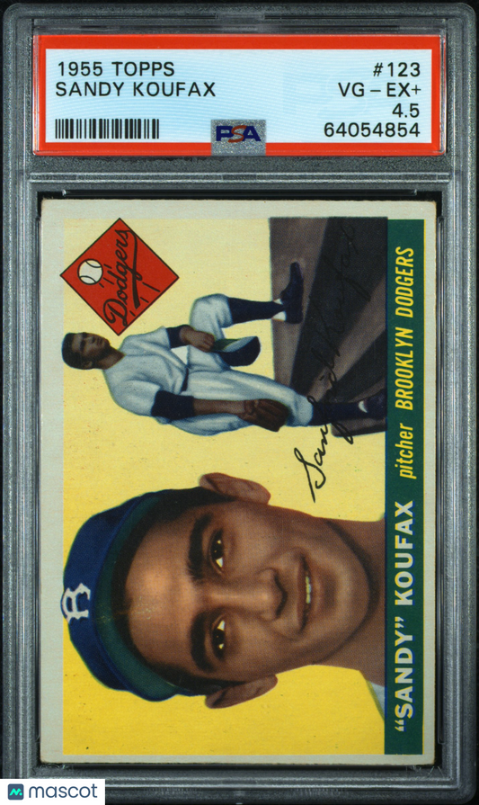 1955 Topps Sandy Koufax #123 PSA 4.5