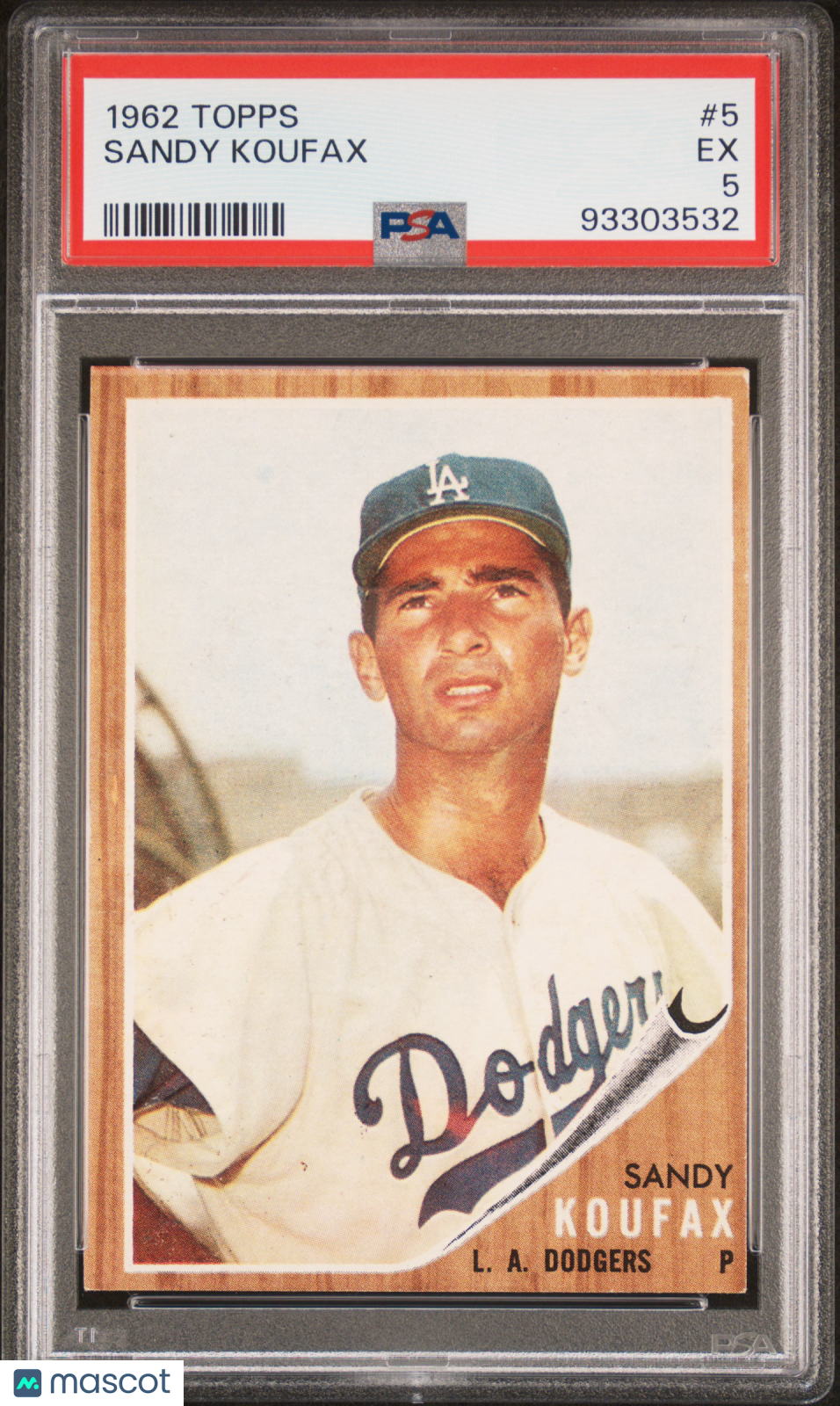 1962 Topps Sandy Koufax #5 PSA 5