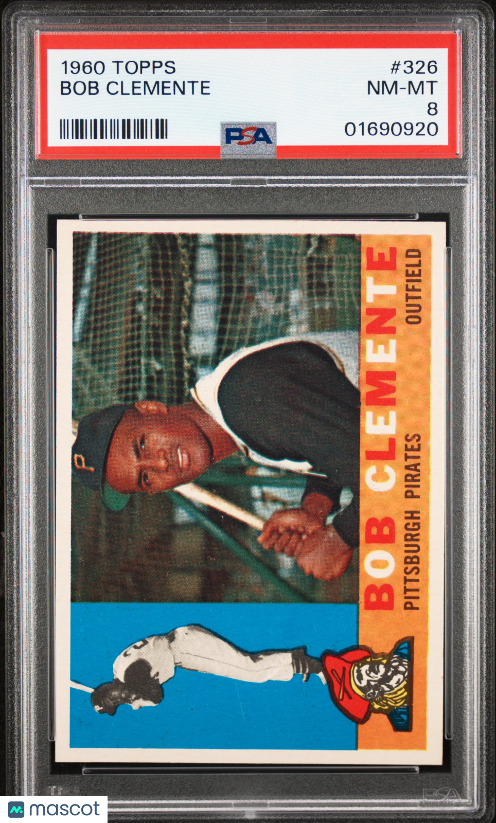 1960 Topps Bob Clemente #326 PSA 8