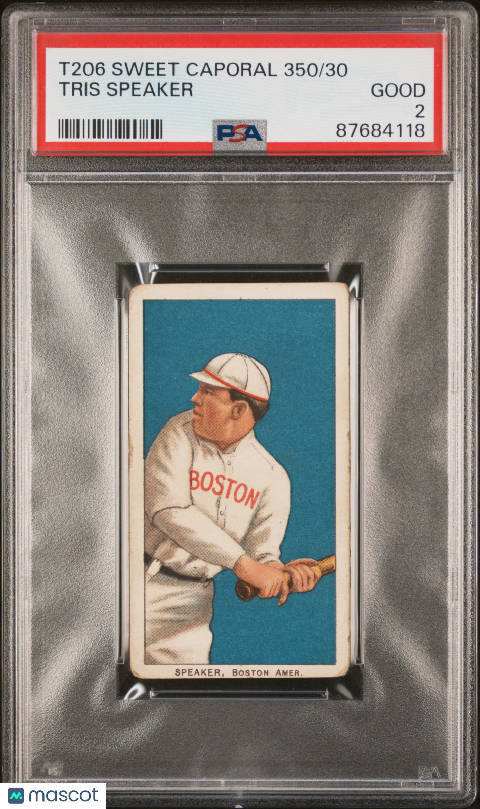 1909-11 T206 Sweet Caporal 350/30 Tris Speaker PSA 2