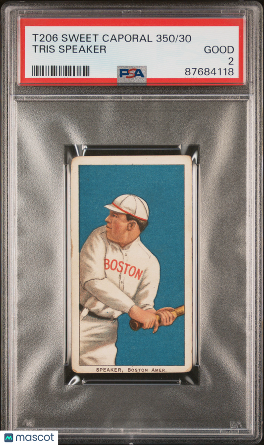 1909-11 T206 Sweet Caporal 350/30 Tris Speaker PSA 2
