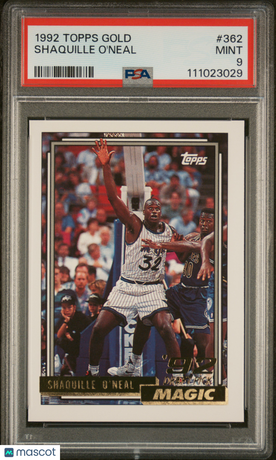 1992 Topps Gold Shaquille O'Neal #362 PSA 9