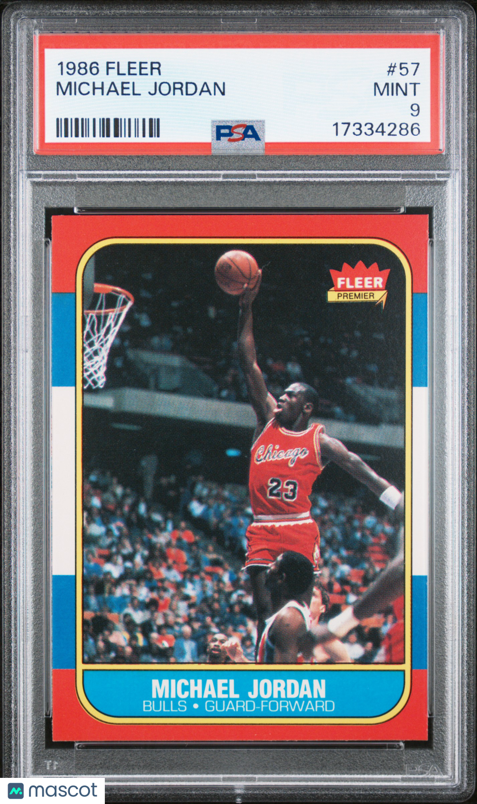1986 Fleer Michael Jordan #57 PSA 9