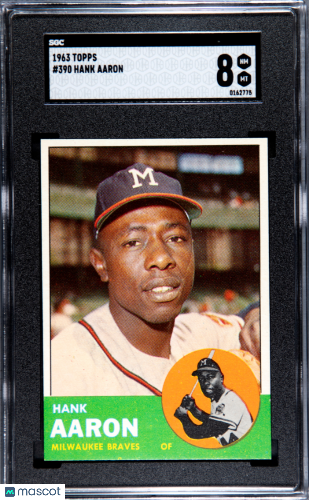 1963 Topps Hank Aaron #390 SGC 8