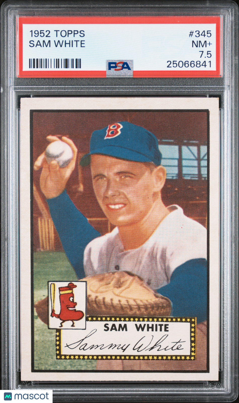 1952 Topps Sam White #345 PSA 7.5
