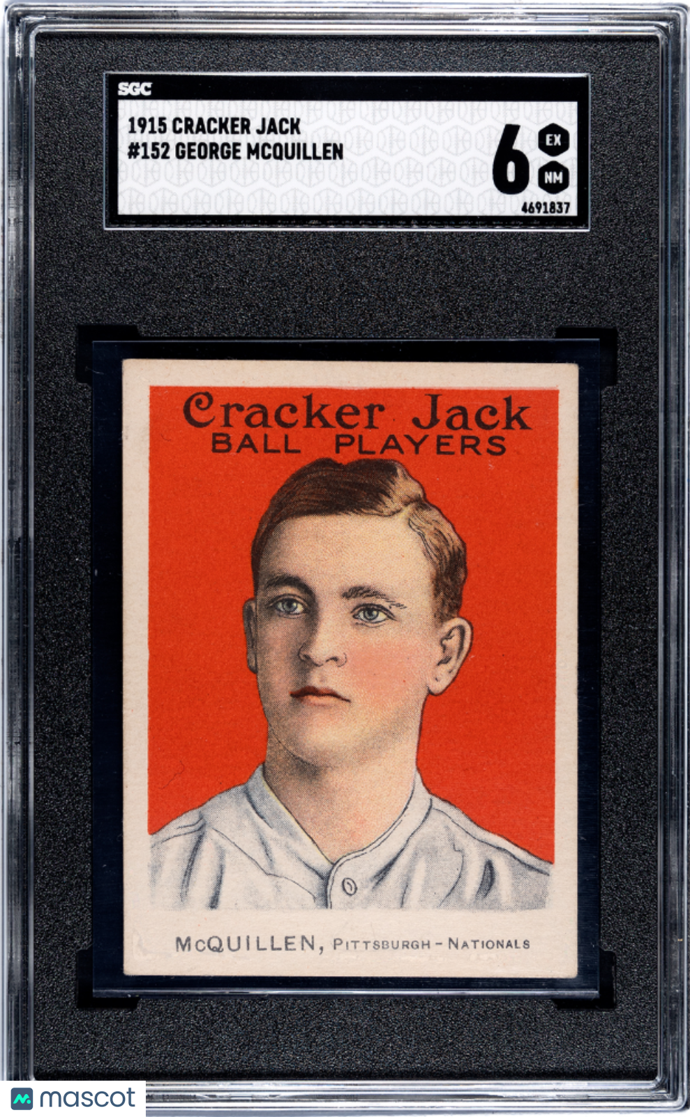1915 Cracker Jack George Mcquillen #152 SGC 6