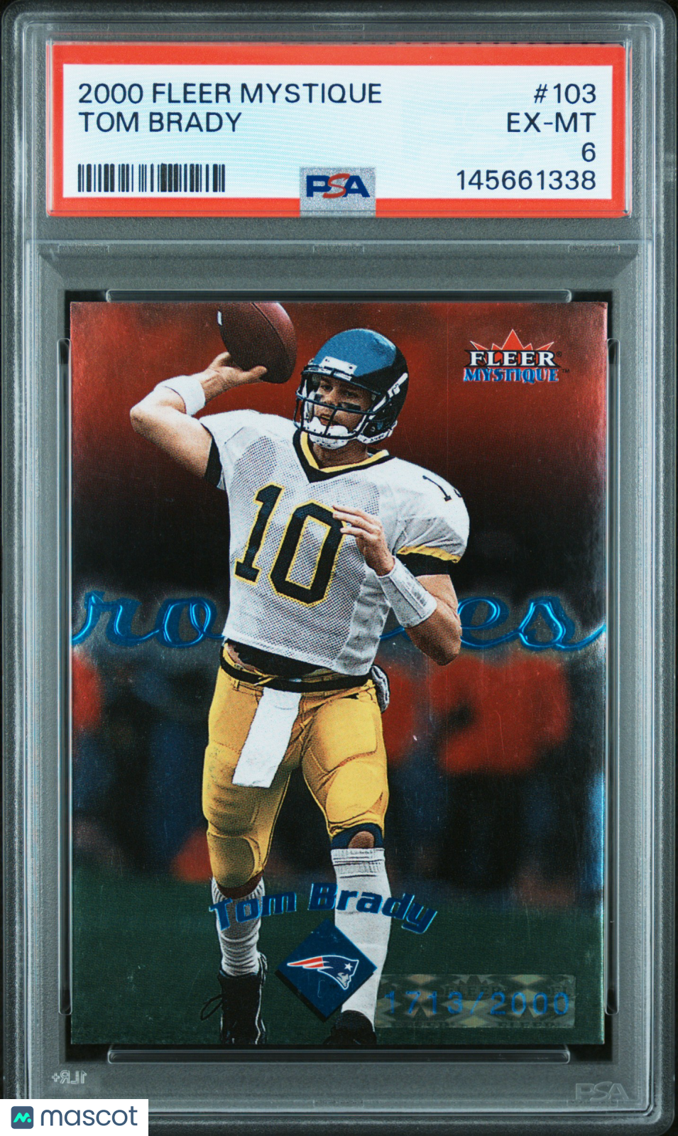 2000 Fleer Mystique Tom Brady #103 PSA 6 1713/2000