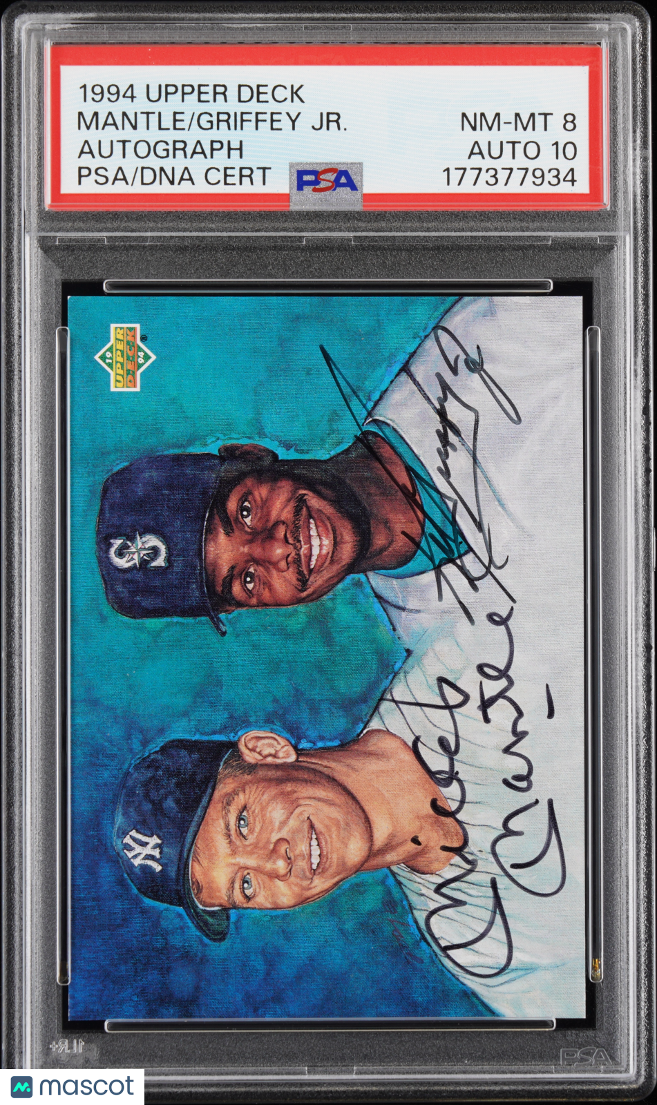 1994 Upper Deck Griffey JR. Mantle Autograph PSA 8 Auto 10