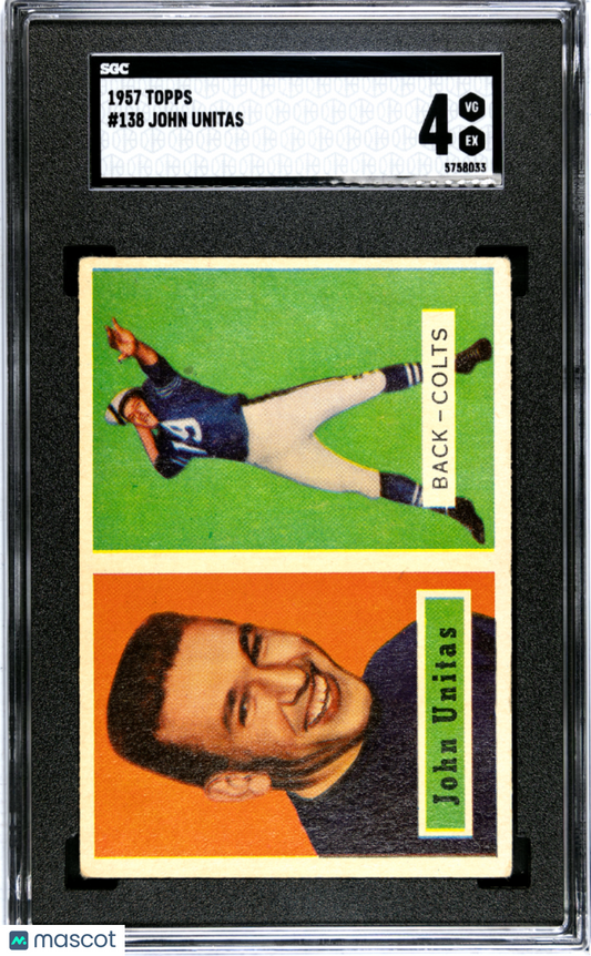 1957 Topps John Unitas #138 SGC 4