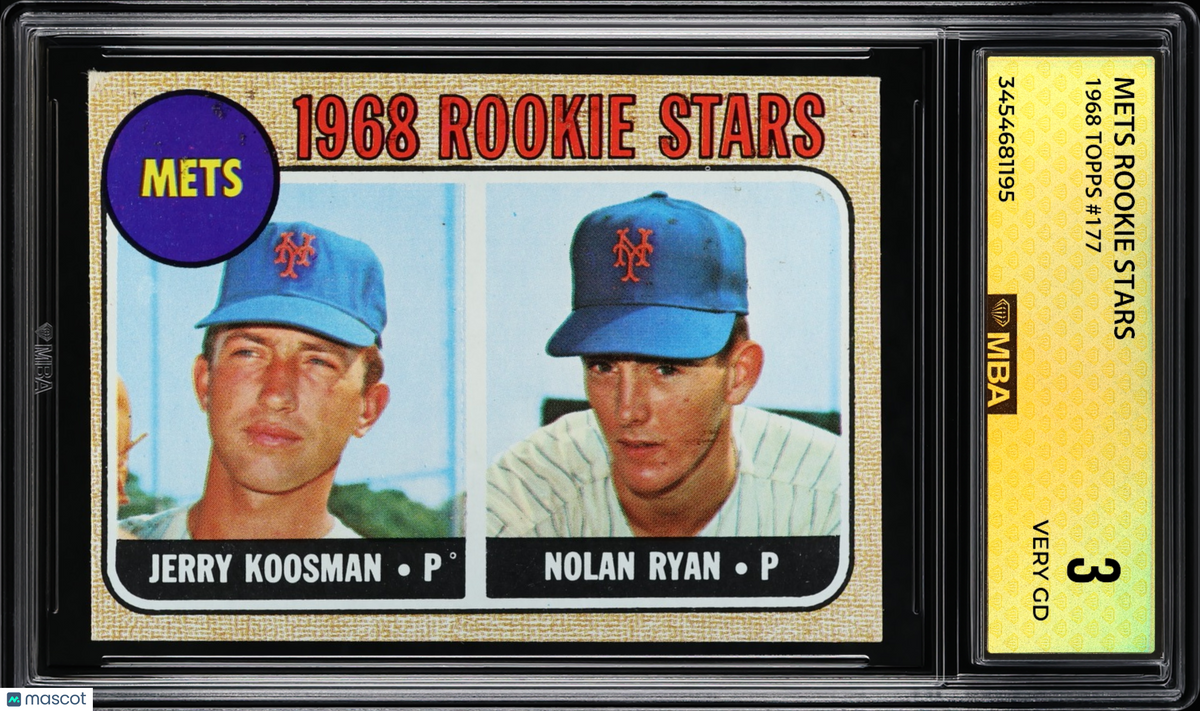 1968 Topps Mets Rookie Stars #177 MBA 3 RC