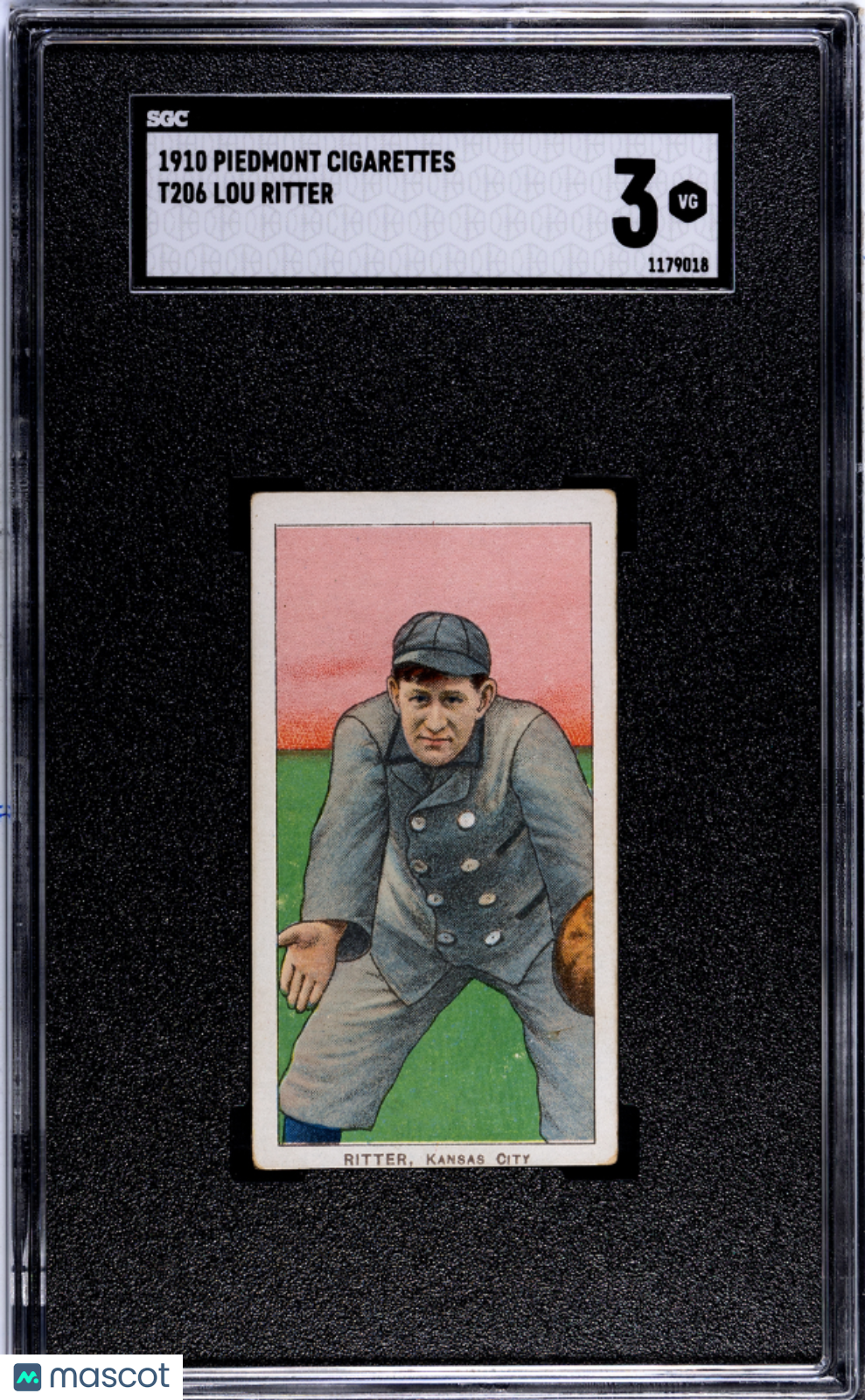 1910 Piedmont Cigarettes (T206) Lou Ritter SGC 3