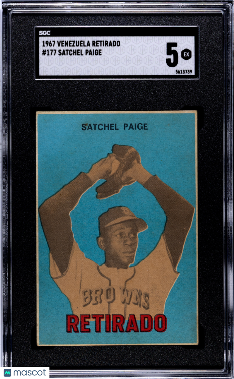 1967 Venezuela Retirado Satchel Paige #177 SGC 5