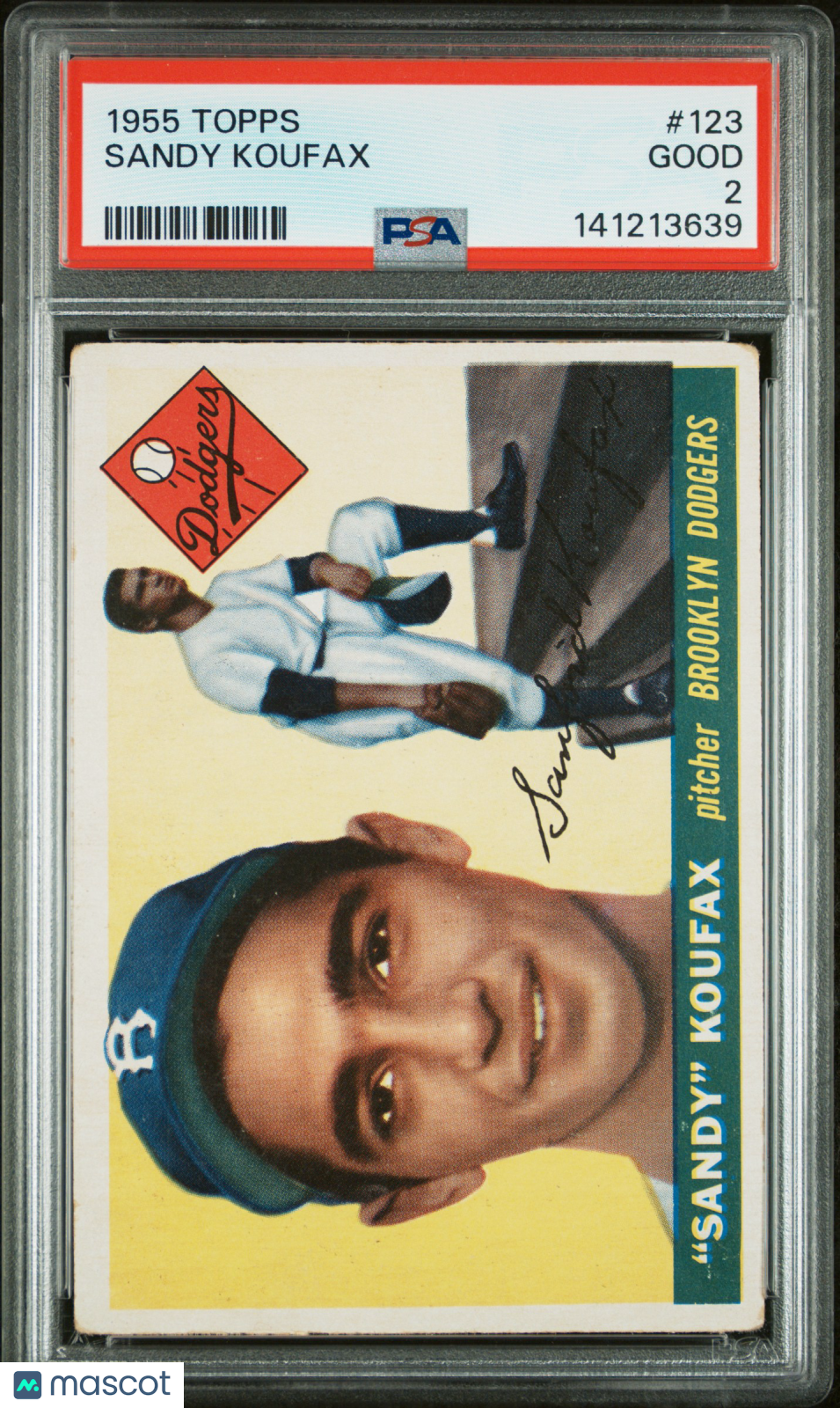 1955 Topps Sandy Koufax #123 PSA 2