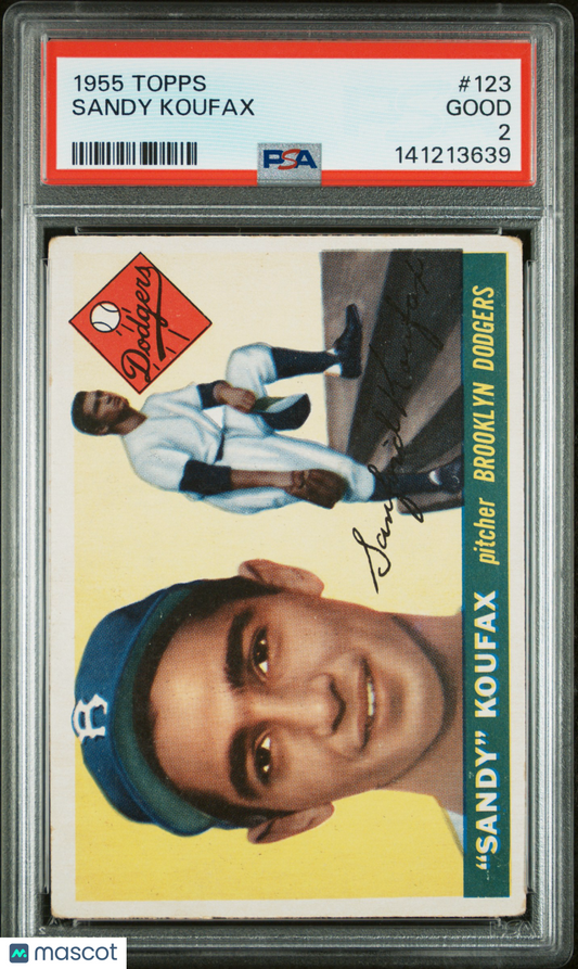 1955 Topps Sandy Koufax #123 PSA 2