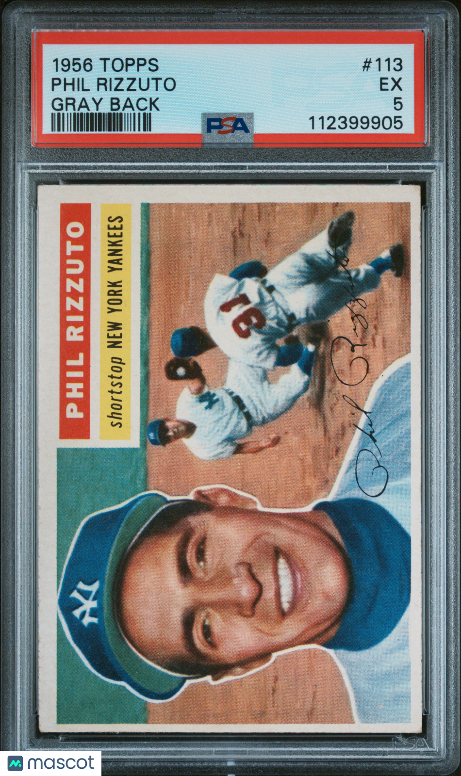 1956 Topps Phil Rizzuto #113 Gray Back PSA 5