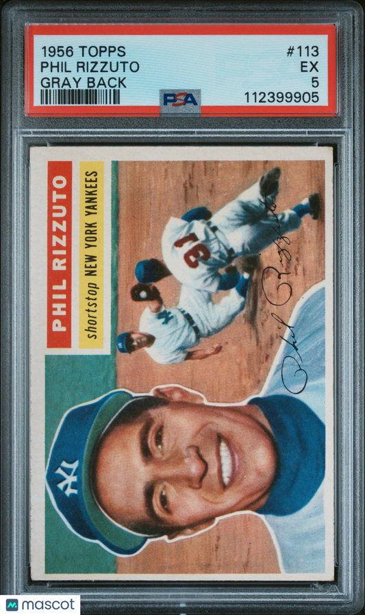 1956 Topps Phil Rizzuto #113 Gray Back PSA 5