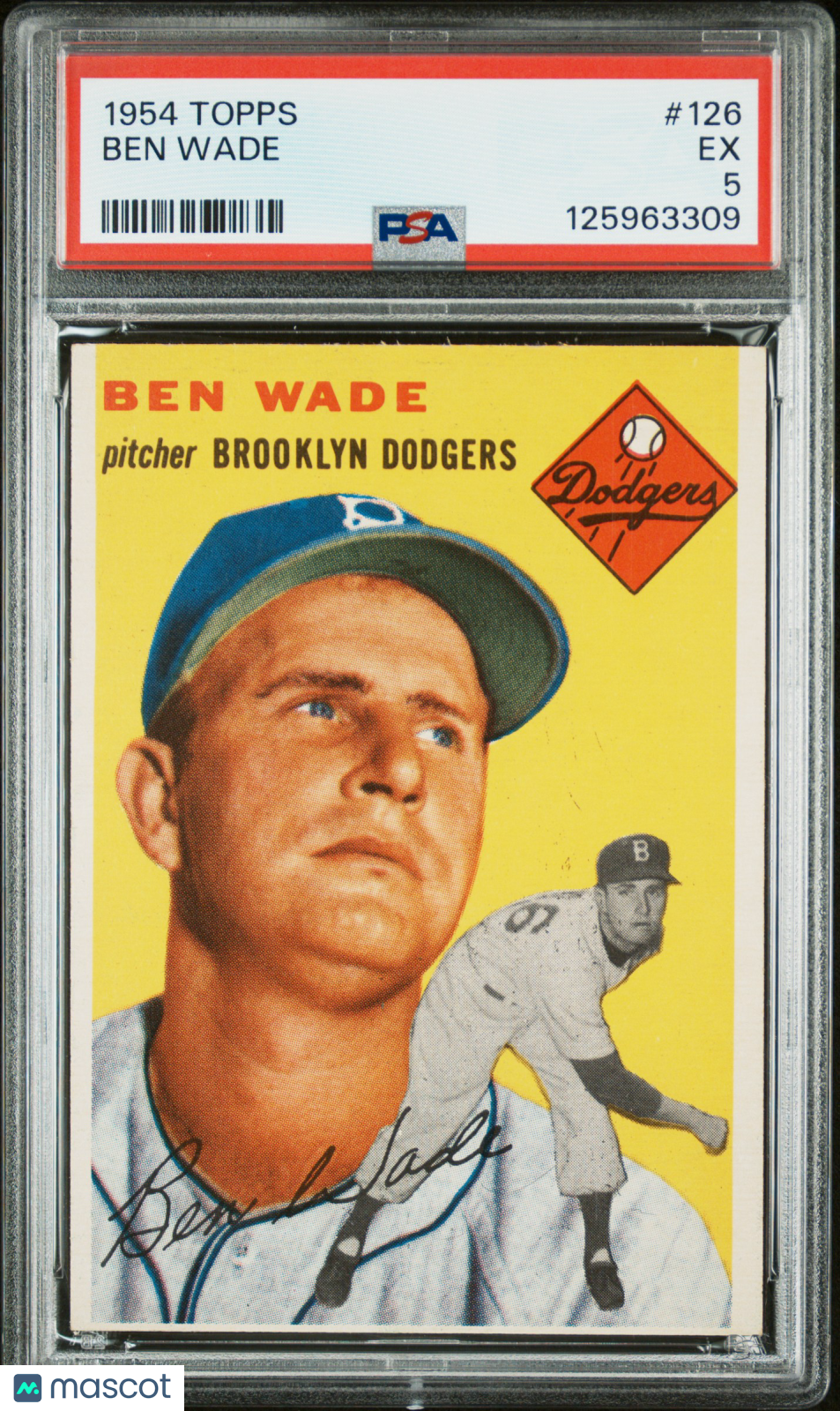 1954 Topps Ben Wade #126 PSA 5