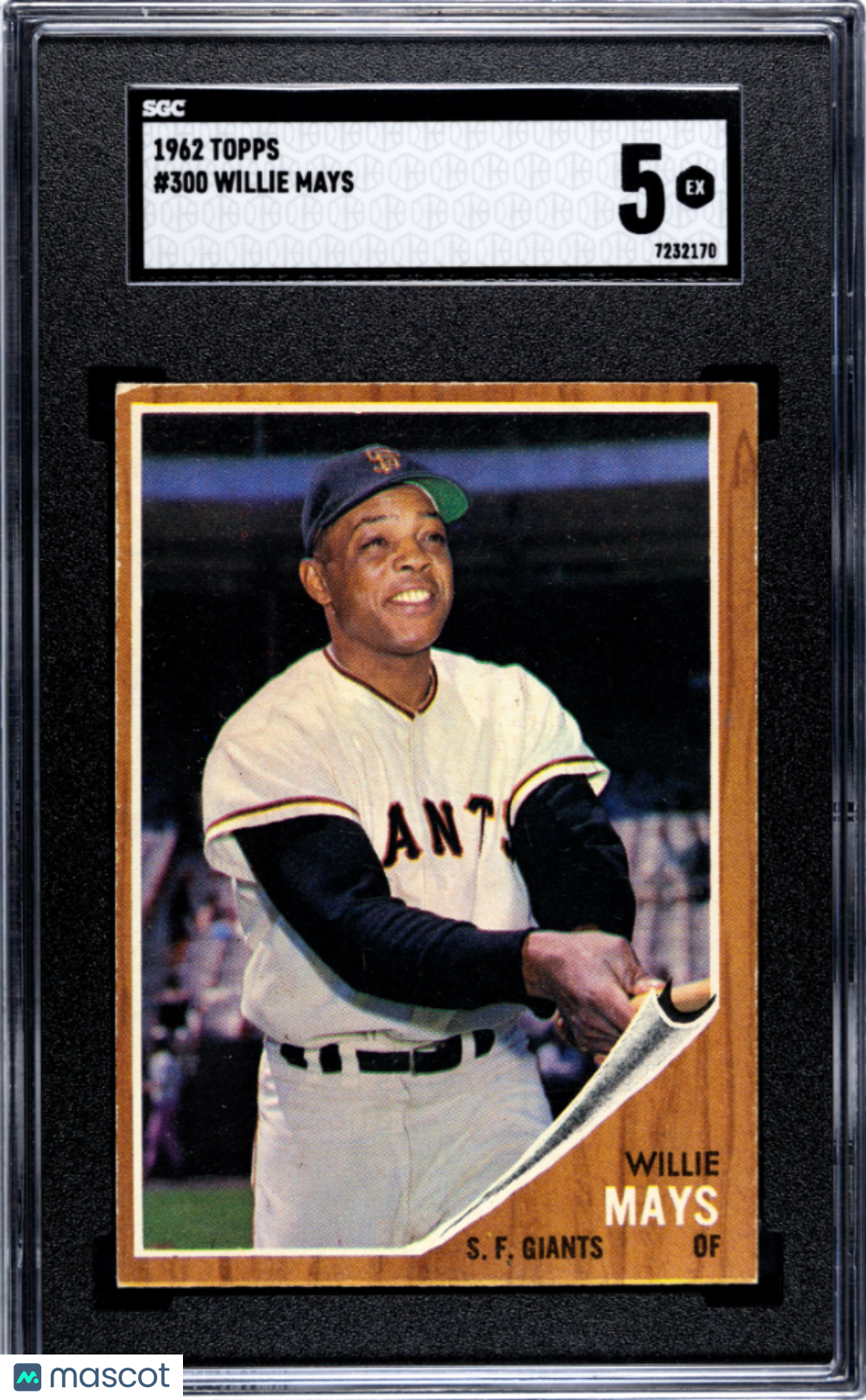 1962 Topps Willie Mays #300 SGC 5