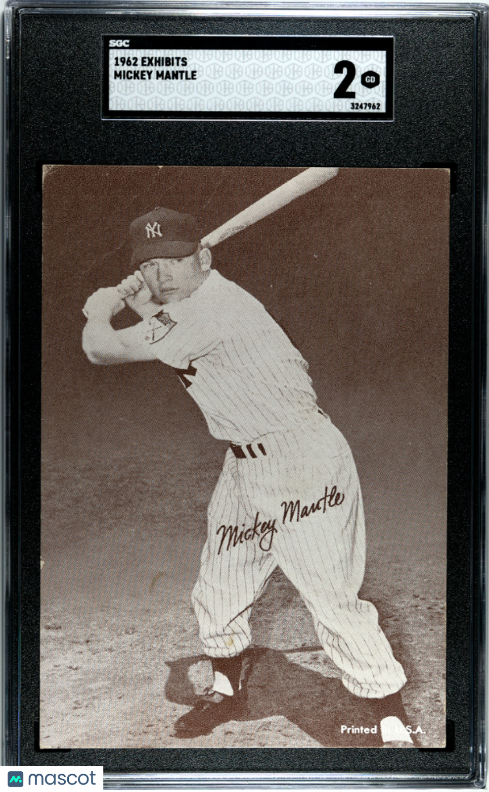 1962 Exhibits Mickey Mantle SGC 2