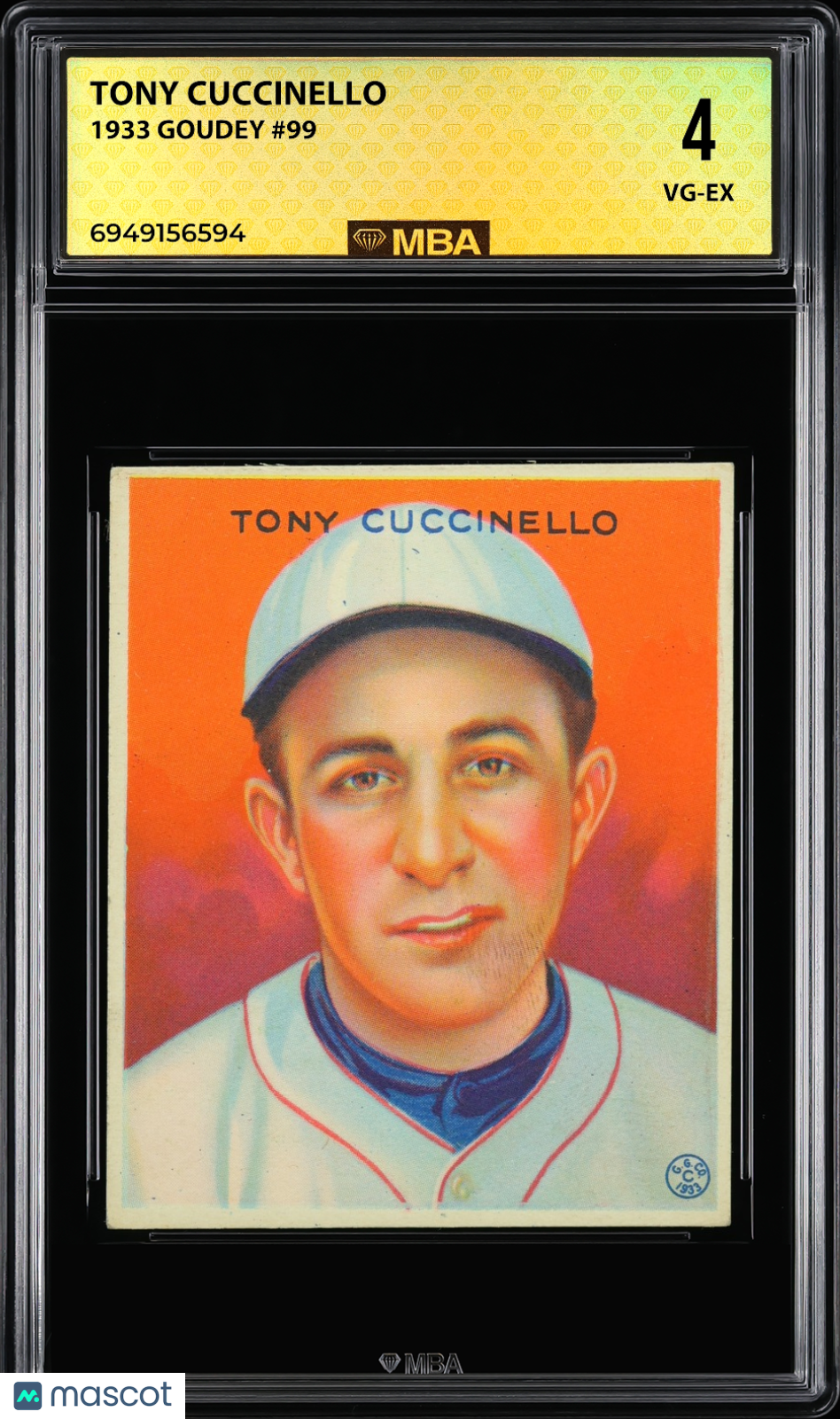 1933 Goudey Tony Cuccinello #99 MBA 4