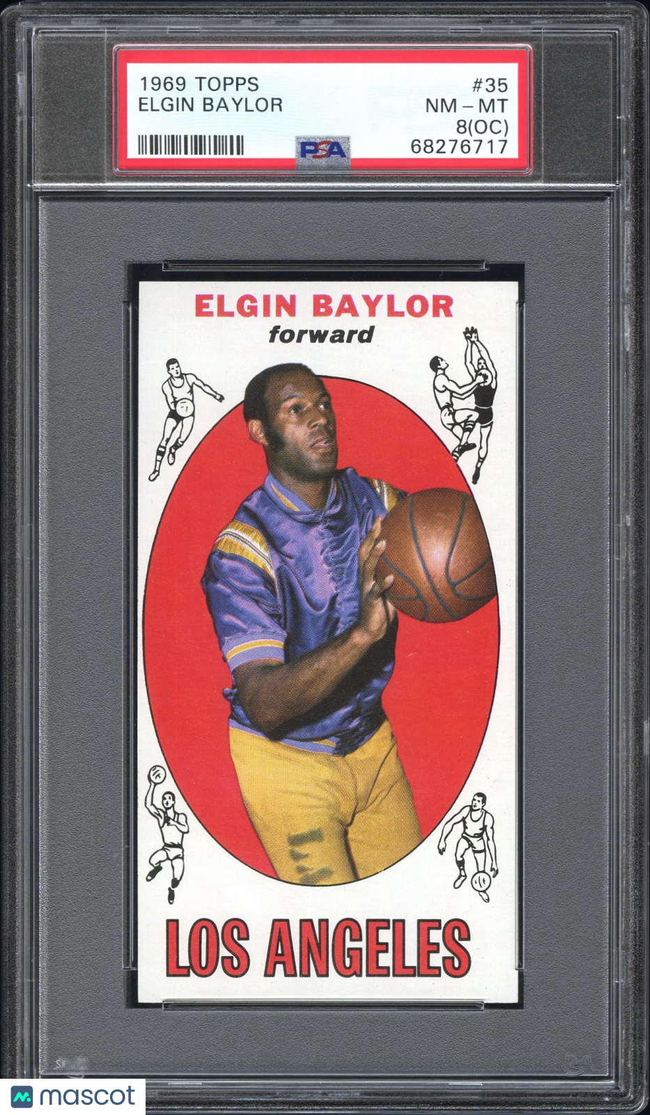 1969 Topps Elgin Baylor #35 PSA 8 Oc