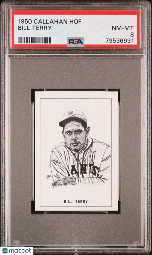 1950-56 Callahan Hall Of Fame Bill Terry PSA 8
