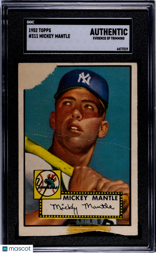 1952 Topps Mickey Mantle #311 SGC A