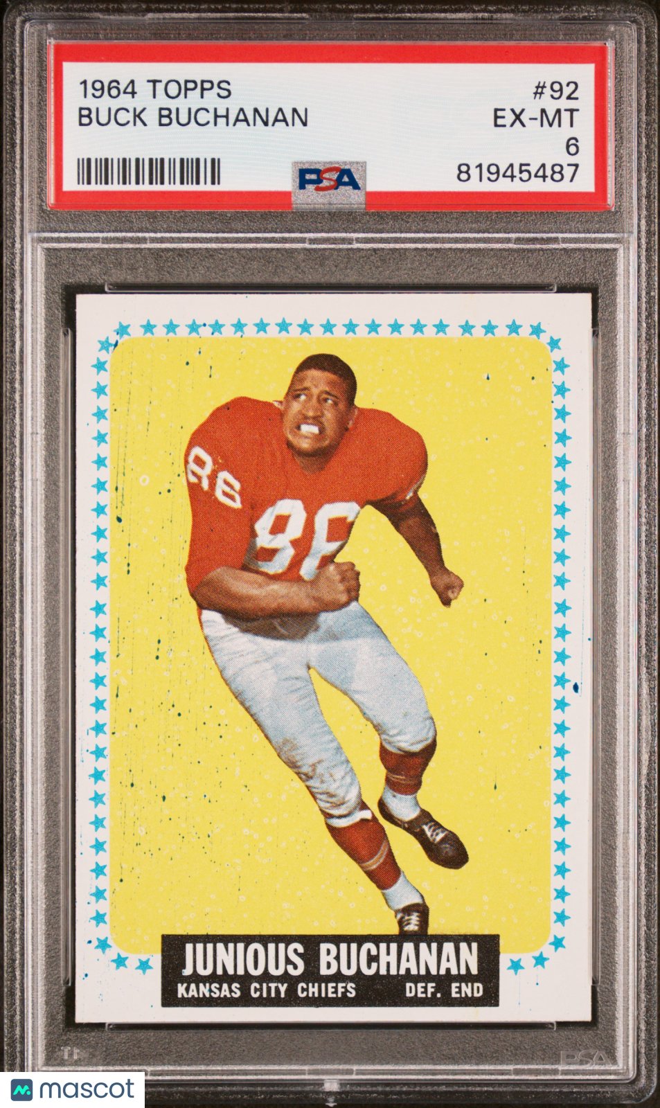 1964 Topps Buck Buchanan #92 PSA 6