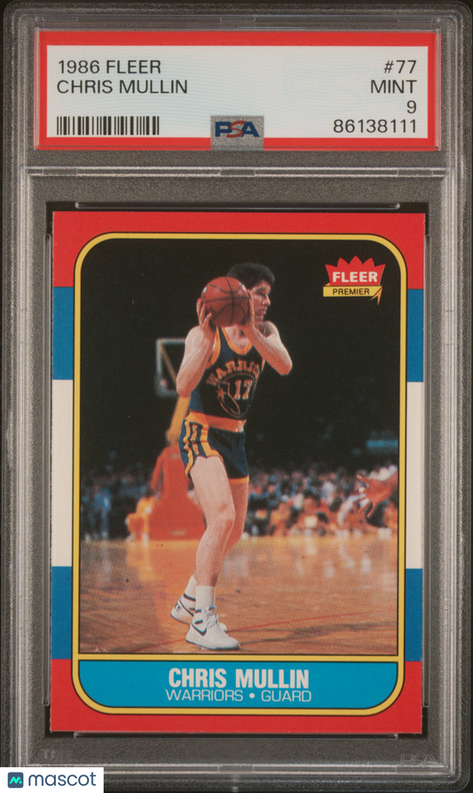 1986 Fleer Chris Mullin #77 PSA 9