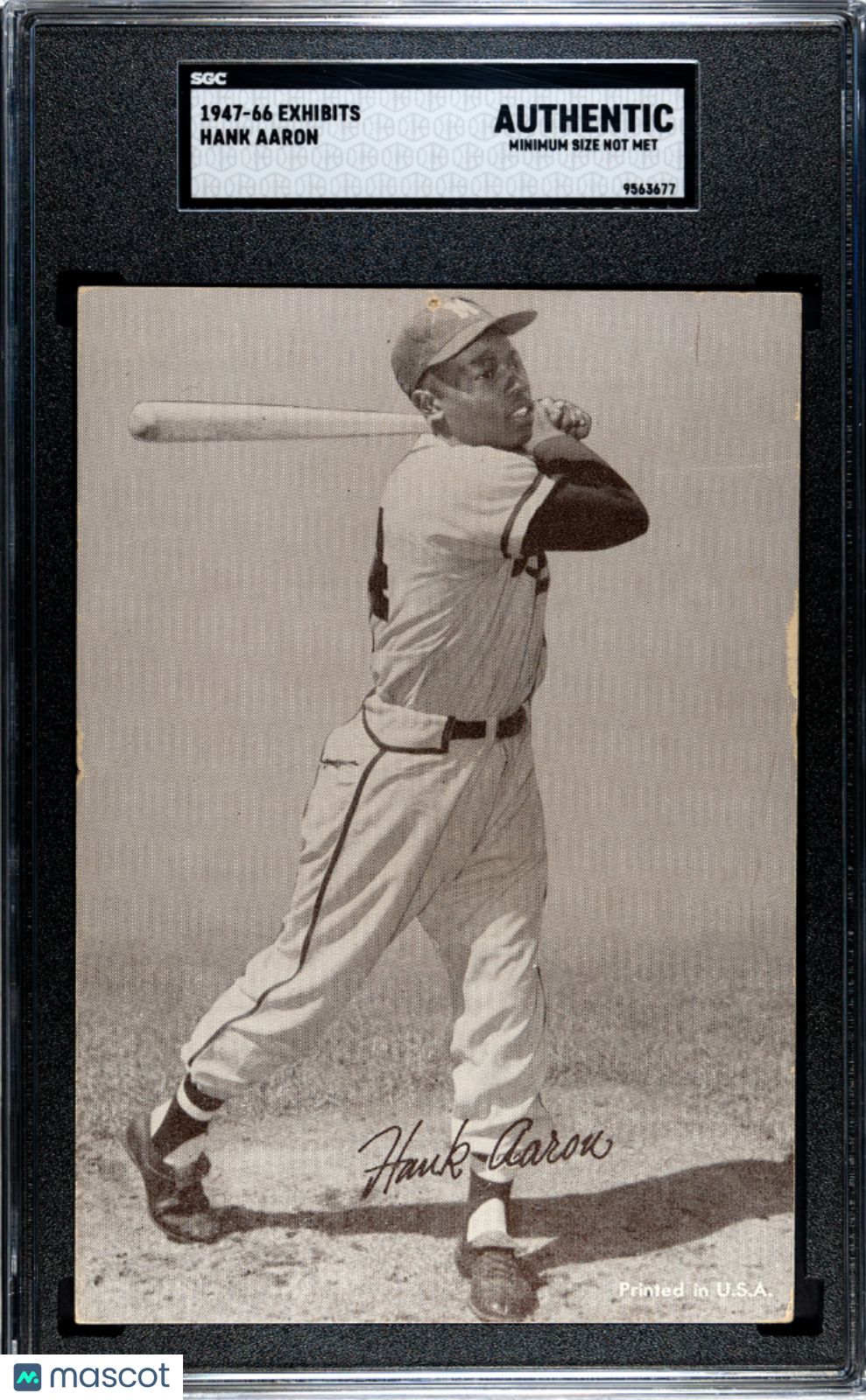 1947 Exhibits Hank Aaron SGC A
