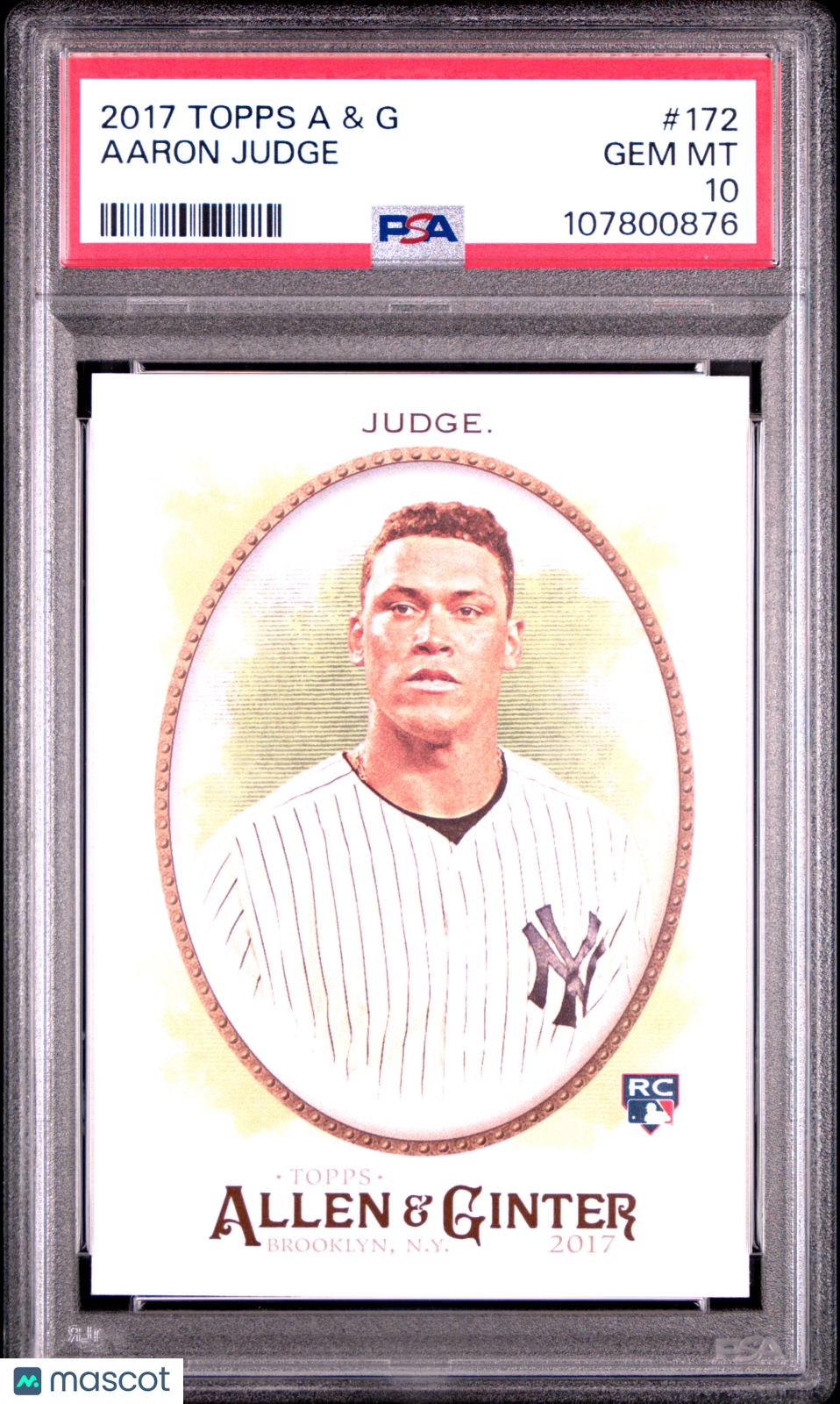 2017 Topps Allen & Ginter Aaron Judge #172 PSA 10