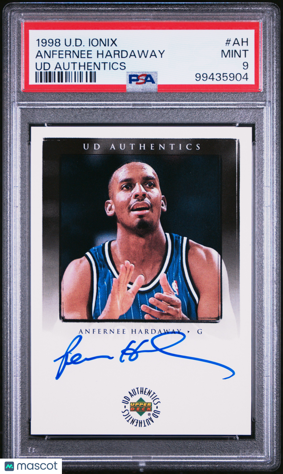 1998 Upper Deck Ionix UD Authentics Anfernee Hardaway #AH PSA 9