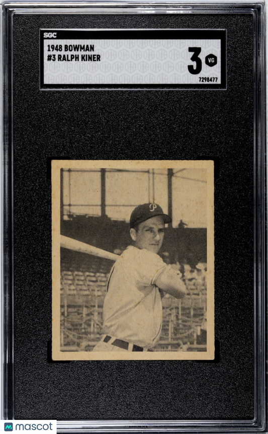 1948 Bowman Ralph Kiner #3 SGC 3